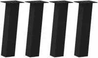 vidaXL Couchtischbeine 4 Stk. Schwarz 42 cm Stahl