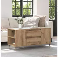 vidaXL Couchtisch Artisan-Eiche 102 x 44,5 x 50 cm Holzwerkstoff