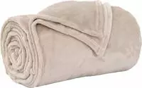 vidaXL &Uuml;berwurfdecke Beige 220 x 240 cm Fleece