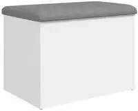 vidaXL Aufbewahrungsbank Wei&szlig; 62 x 42 x 45 cm Holzwerkstoff