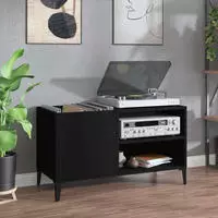 vidaXL Plattenschrank Schwarz 84,5x38x48 cm Holzwerkstoff