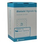 Biatain Alginate Ag Kompressen 5x5 cm mit Silber