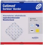 Cutimed Sorbion Border Wundauflage 15x15 Cm Steril