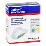 Cutimed Siltec Sorbact Pu-verb.7,5x7,5 cm