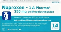 PZN-DE 09245022, Naproxen - 1 A Pharma 250 mg bei Regelschmerzen 30 stk