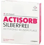 Actisorb Silberfrei 10,5x10,5 cm Kompressen