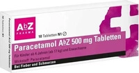 PZN-DE 01234473, AbZ Pharma Paracetamol AbZ 500mg Tabletten (10 stk)