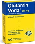 PZN-DE 00425998, Verla-Pharm Arzneimittel Glutamin Verla &uuml;berzogene Tabletten 100