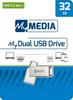 MyMedia 69269, MyMedia My Dual USB 3.2 Gen 1 /USB C Drive 32GB USB-Stick 32GB Silber