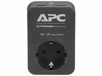 APC PME1WU2B-GR, APC PME1WU2B-GR Überspannungsschutz-Zwischenstecker mit USB Schwarz