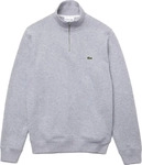 Lacoste SH1927-00, Lacoste Herren Sweatshirt mit Troyerkragen 7 silber