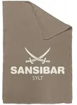 Wohndecke SANSIBAR taupe/wei&szlig; (BL 150x200 cm) - braun - BL 150x200 cm