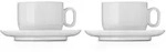 Cappuccino-Tassen-Set WMF BARISTA (LBH 16,30x16,30x10,70 cm) - wei&szlig; - LBH