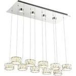 H&auml;ngeleuchte AMUR (LBH 76x36x120 cm) - chrom - LBH 76x36x120 cm