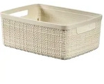 Korb JUTE wei&szlig; (BHT 27x11x20 cm) - BHT 27x11x20 cm