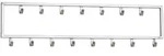 Wandgarderobe (LBH 80x4x20 cm) - silber - LBH 80x4x20 cm