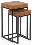 Beistelltisch (LBH 30x30x60 cm) - braun - LBH 30x30x60 cm