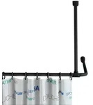 Deckenst&uuml;tze f&uuml;r Duschstangen (T 57 cm) - schwarz - T 57 cm