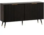 Sideboard (LBH 150x39x81 cm) - schwarz - LBH 150x39x81 cm