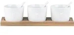 Schalen-Set GUTEN APPETIT (LBH 21.50x7x5.50 cm) - wei&szlig; - LBH 21.50x7x5.50 cm