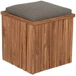 Gartenhocker WOODIE (BHT 45x45x45 cm) - Bezug: Stoff - BHT 45x45x45 cm