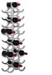 Weinregal (LBH 31x14x98 cm) - silber - LBH 31x14x98 cm