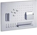 Memoboard mit Utensilien (LB 50x35 cm) - grau - LB 50x35 cm