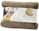 Wohndecke Cashmere taupe (BL 180x220 cm) - braun - BL 180x220 cm