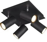 Deckenspot MARLEY 4-flammig (BH 24x15 cm) - schwarz - BH 24x15 cm