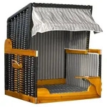 Hundestrandkorb (BHT 75x95x65 cm) - Bezug: Stoff - BHT 75x95x65 cm