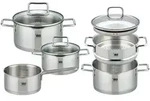 Kochtopf-Set SMART STEAM (LBH 50x26x25 cm) - silber - LBH 50x26x25 cm