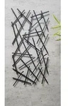 Wandgarderobe MIKADO 3 (BHT 30x60x5 cm) - schwarz - BHT 30x60x5 cm