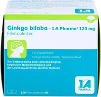 PZN-DE 17534800, Ginkgo biloba - 1 A Pharma 120 mg Filmtabletten 120 stk
