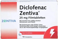 PZN-DE 10273621, Zentiva Pharma Diclofenac Zentiva 25mg (10 stk)