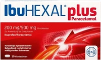 PZN-DE 18334428, Hexal IbuHEXAL plus Paracetamol 200 mg/500 mg 10 stk