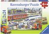 Ravensburger Verlag - Puzzle TRUBEL AM BAHNHOF 2x24-teilig