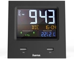 Hama Funkwecker ""Dual-USB"", mit LED-Farbdisplay und USB-Ladefunktion