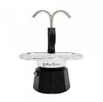 Bialetti Mini Express Kandisky 2 Tassen Espressokanne schwarz