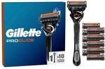 Gillette Fusion5 Proglide Rasierer inkl. 10 Klingen silber/schwarz