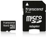 Transcend Class 10 Premium microSDHC Speicherkarte mit SD-Adapter 16GB