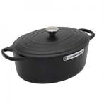 Le Creuset Signature Br&auml;ter oval 40 cm schwarz