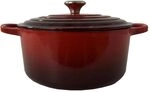 Le Creuset Br&auml;ter Signature Rund Gusseisen Kirschrot 24cm