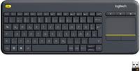 Logitech K400 Plus Touch Wireless Tastatur schwarz