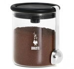 Bialetti Mokkaglas 250g mit Verschluss schwarz/transparent