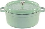 Staub Cocotte 26 cm 5,2l Gusseisen salbeigr&uuml;n