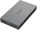 Hama USB-Hub, 4 Ports, USB 3.0, 5 Gbit/s, Schnellladen, inkl. Kabel