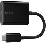 Belkin Connect Audio + Charge USB-C Kopfh&ouml;rer- und Ladeadapter 60W schwarz