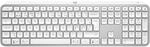 Logitech MX Keys S kabellose Tastatur US INT'L pale grey