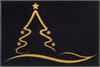 WASH + DRY Fußmatte 50 x 75 cm Motiv GOLDEN SHINE Weihnachtsbaum