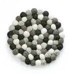 CILIO Untersetzer aus 100% Schafwolle LANA GRIGIO rund 21 cm grau
